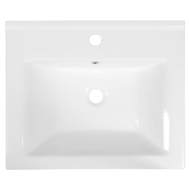 AQUALINE - ZUNO 55 keramické umývadlo nábytkové 55x45cm, biela 9055 2