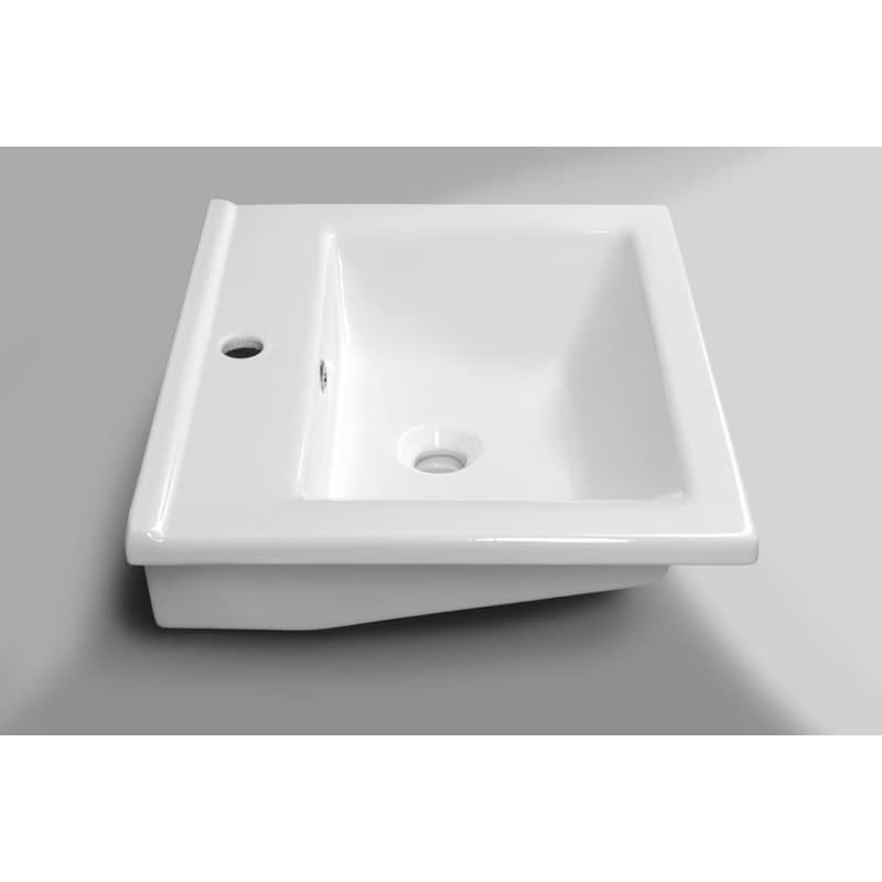 AQUALINE - ZUNO 55 keramické umývadlo nábytkové 55x45cm, biela 9055 4