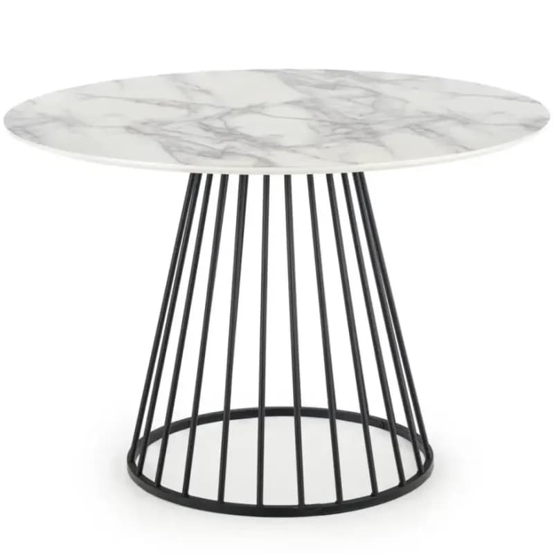Stôl Brodway 110 Mdf/Oceľ – Biely/Čierna 1