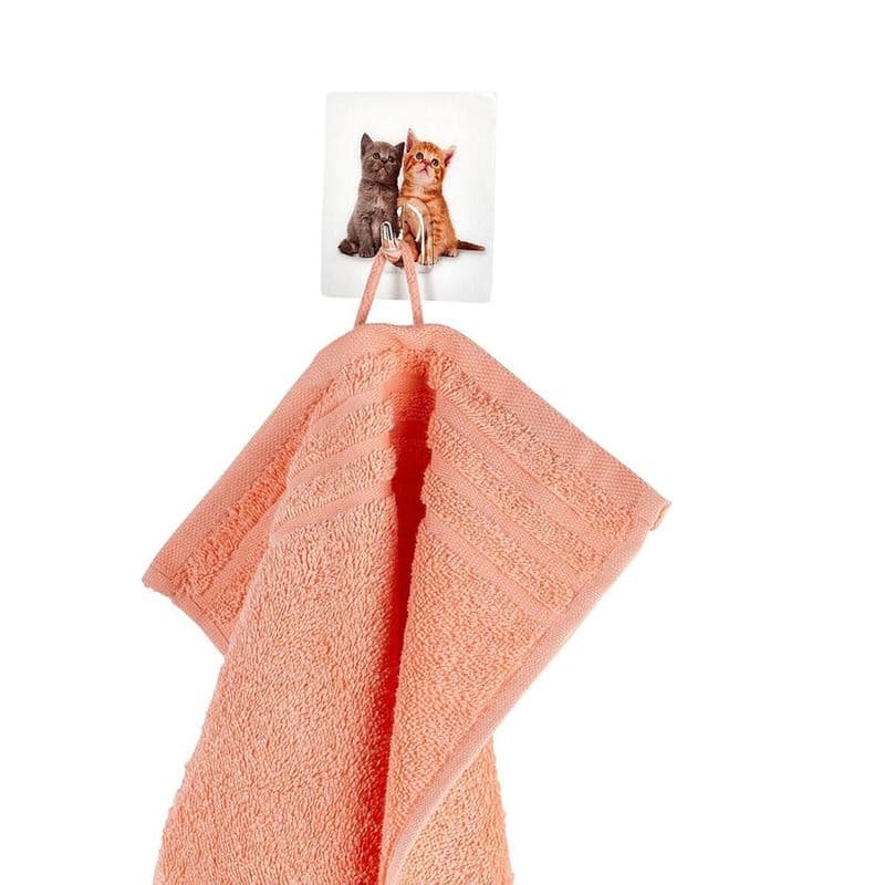 Samolepiace háčiky na uteráky Kittens, 4 ks 1