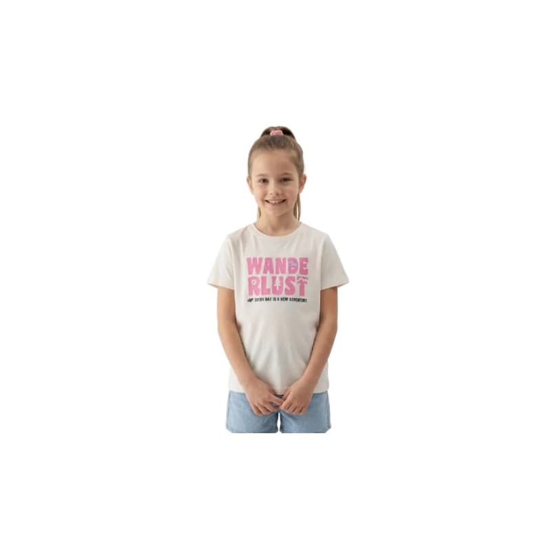 Dievčenské tričko s krátkym rukávom 4F JUNIOR TSHIRT F2884-11S-OFF WHITE 1