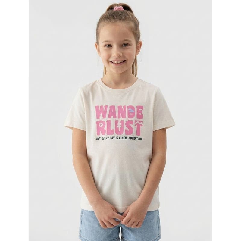 Dievčenské tričko s krátkym rukávom 4F JUNIOR TSHIRT F2884-11S-OFF WHITE 2