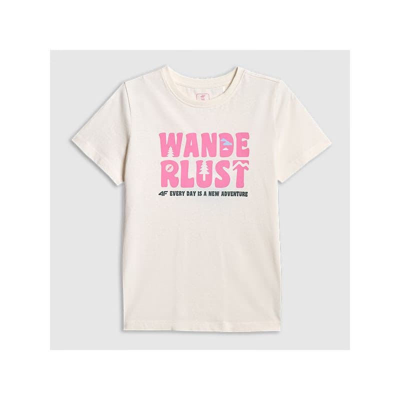 Dievčenské tričko s krátkym rukávom 4F JUNIOR TSHIRT F2884-11S-OFF WHITE 4