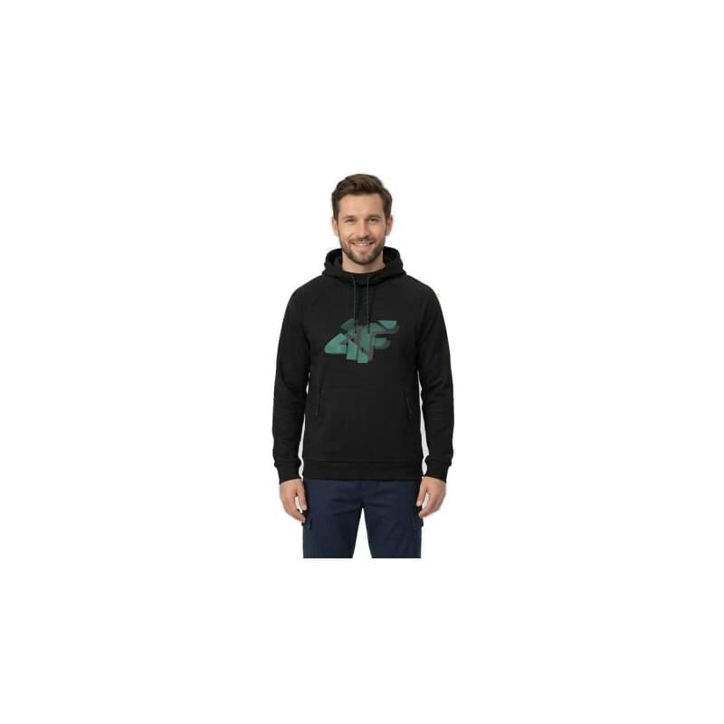 Pánska mikina s kapucňou 4F SWEATSHIRT M2241-20S-DEEP BLACK 1