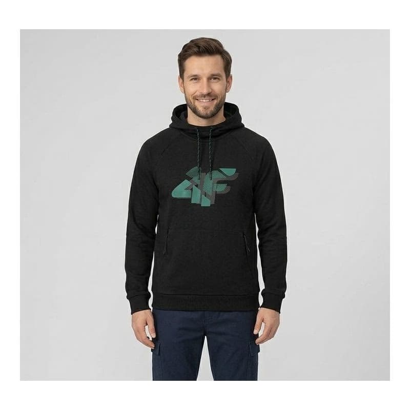 Pánska mikina s kapucňou 4F SWEATSHIRT M2241-20S-DEEP BLACK 2