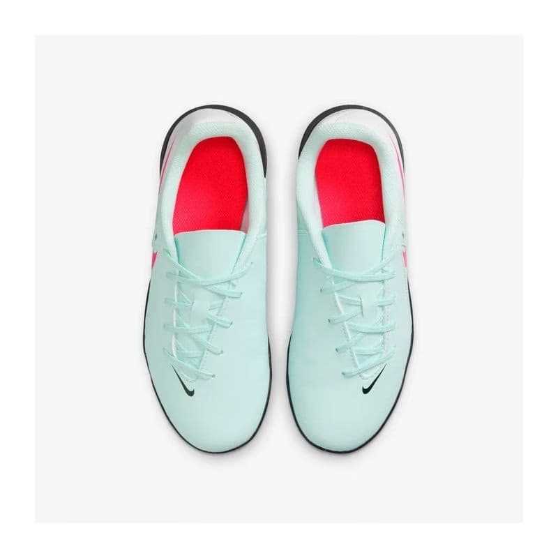 Chlapčenské futbalové kopačky turfy NIKE Phantom GX 2 Academy Jr TF mint off noir atomic red 5