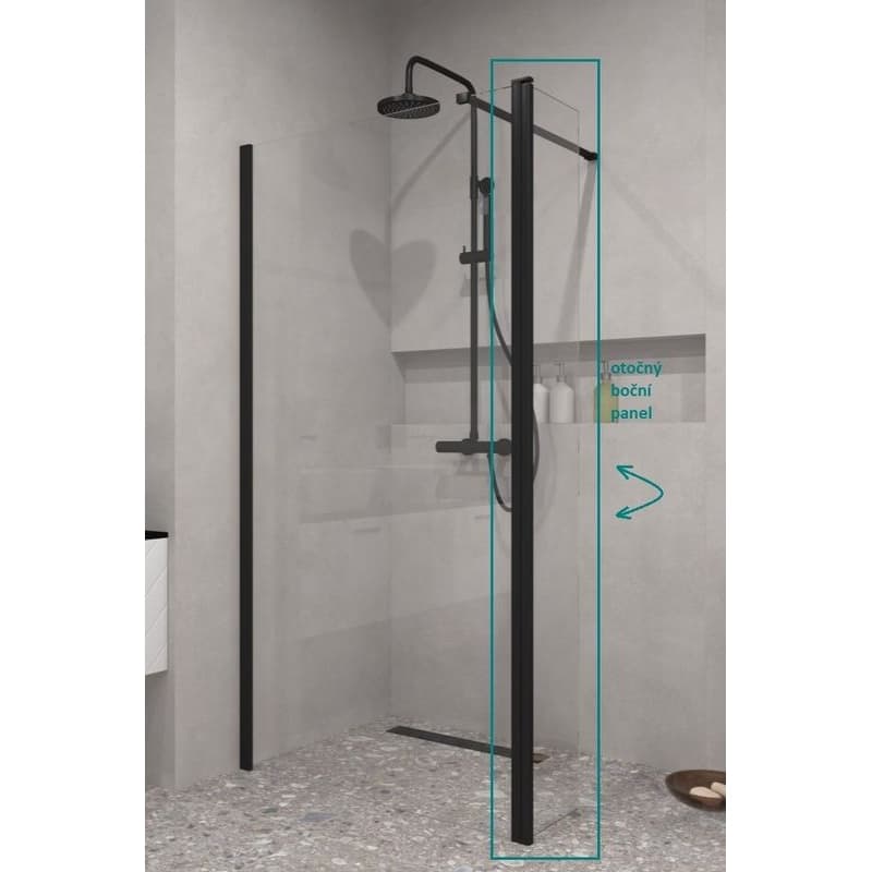 BESCO - Pevná stena ECO-N Black - Pevná stena - 30 cm BCEXON30BC