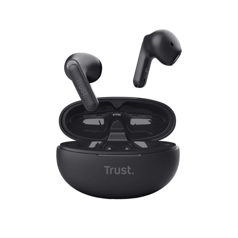TRUST slúchadlá Yavi, Bluetooth, štuple, čierna