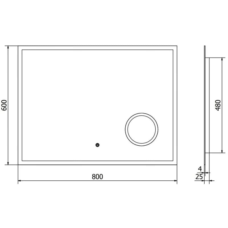 MEXEN - Kala zrkadlo s osvetlením 80 x 60, LED 6000K, 9820-080-060-611-00 6
