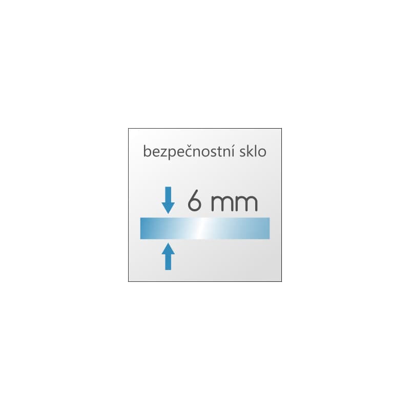 H K - MELODY W1 90 Sprchová zástena Walk-in Frost MELODYW190Frost 2