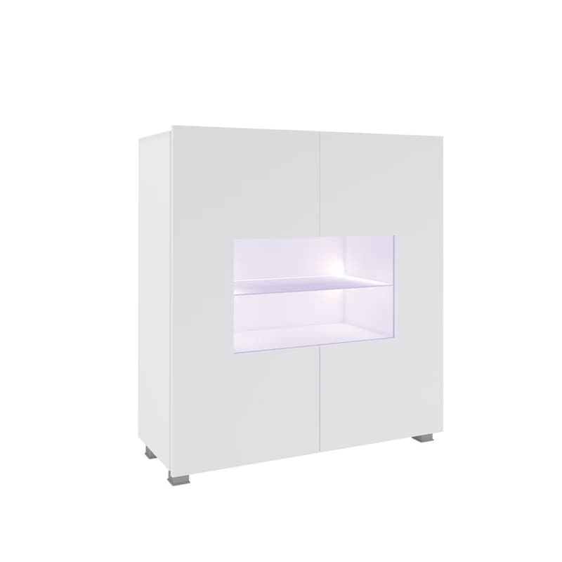 ArtGiB Komoda CALABRINI C-02 | biela/biely lesk