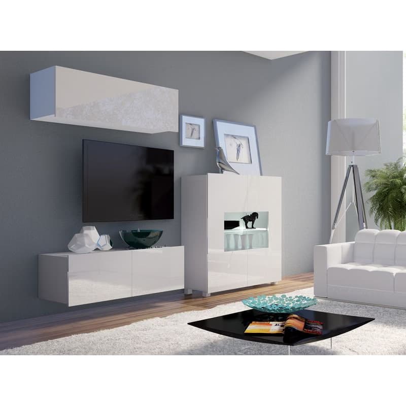 ArtGiB Komoda CALABRINI C-02 | biela/biely lesk 2