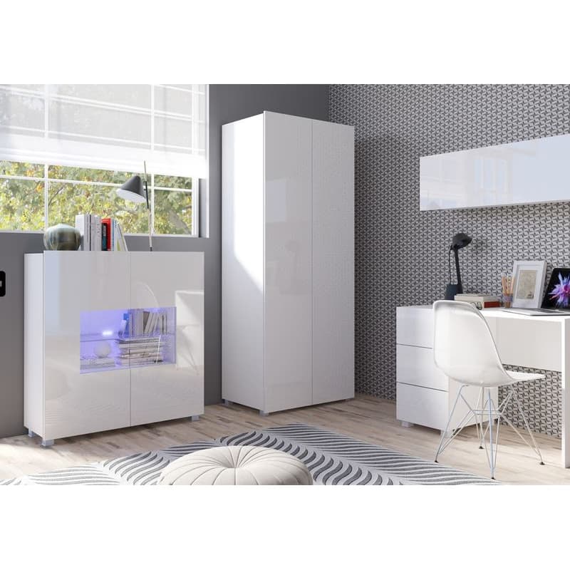 ArtGiB Komoda CALABRINI C-02 | biela/biely lesk 3