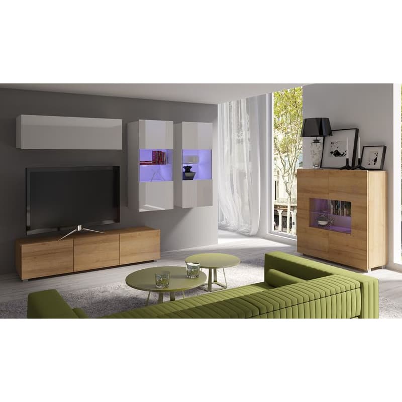 ArtGiB Komoda CALABRINI C-02 | biela/biely lesk 4