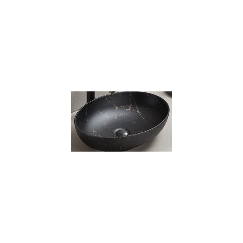 ArtCom Keramické umývadlo MONA MB12 | čierny mat/zlatá 52 cm 5