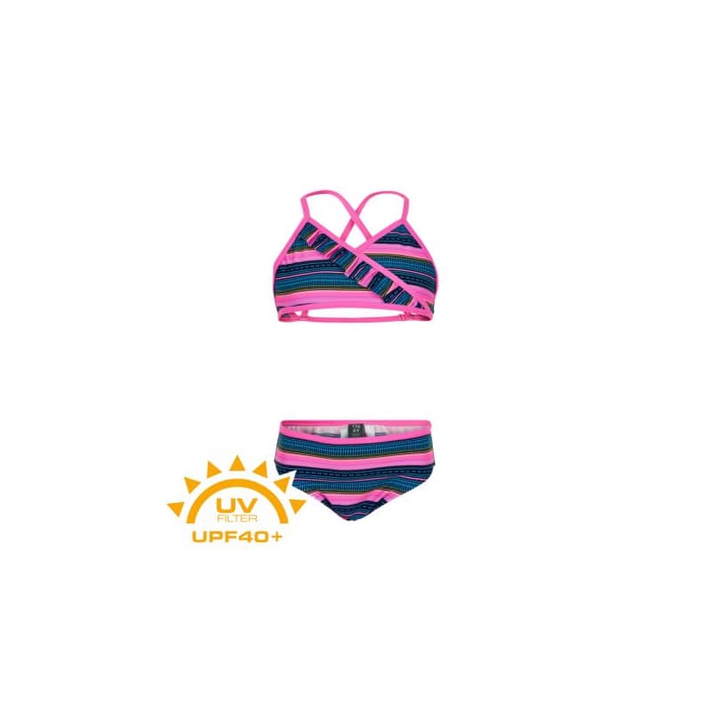 Dievčenské plavky COLOR KIDS Bikini AOP UPF 40+ Sugar Pink 1