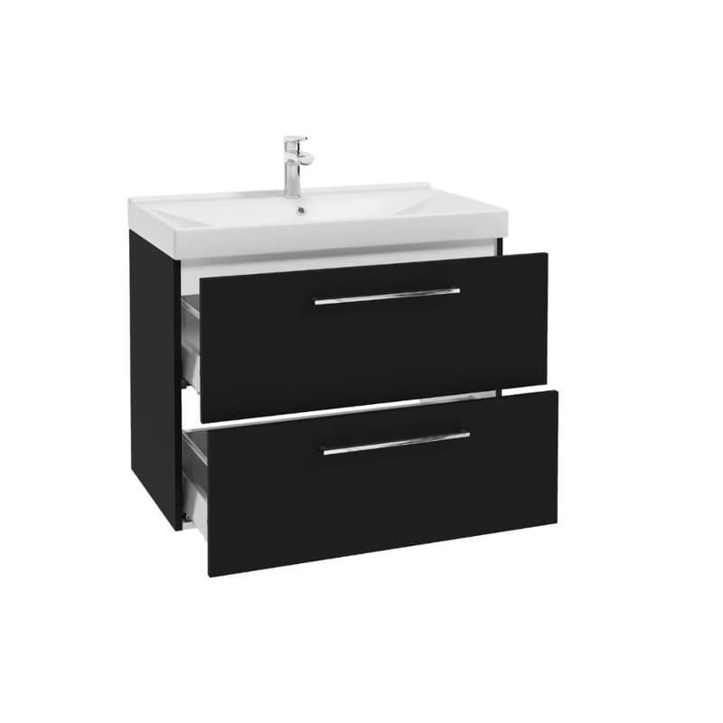 ArtDef Skrinka pod umývadlo FERATA D80 2S/45 | čierna 80 cm 4