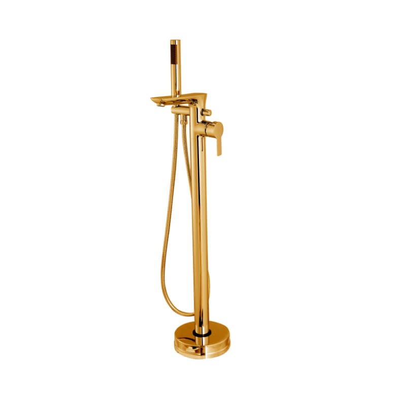INVENA - Voľne stojaca vaňová batéria GLAMOUR Zlatá BW-02-W09-V 1