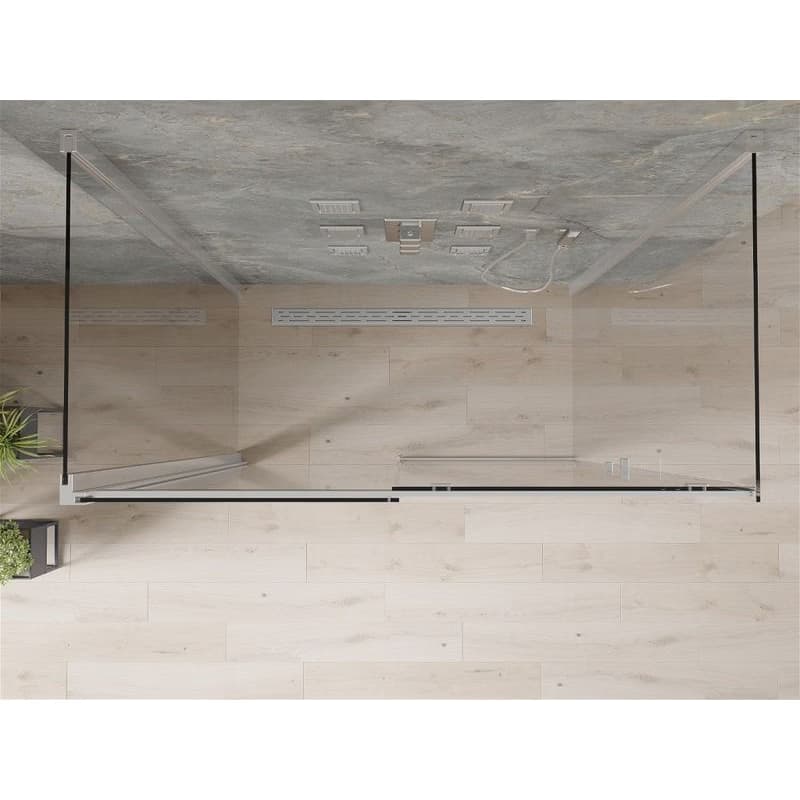 MEXEN/S - OMEGA sprchový kút 3-stenná 140x80, transparent, chróm 825-140-080-01-00-3S 6