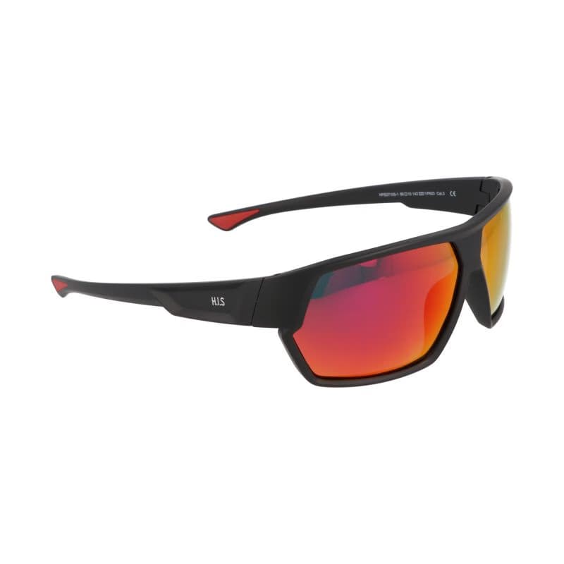 Polarizačné slnečné okuliare H.I.S. POLARIZED HPS37105-1, black, smoke with red mirror POL, 66-10-142 2