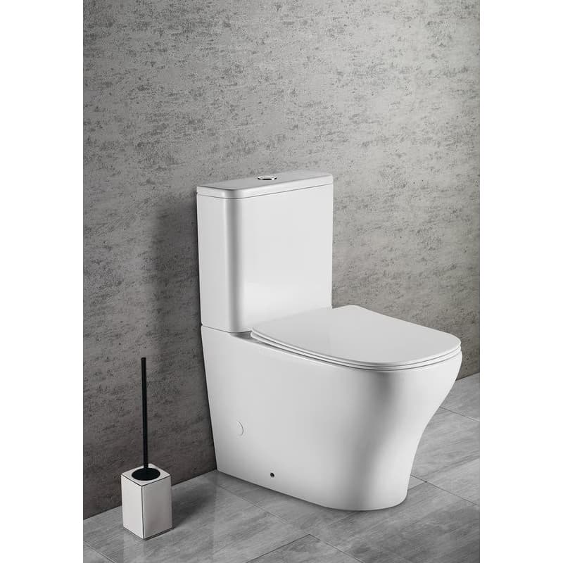 SAPHO - BELLO RIMLESS WC kombi, spodný/zadný odpad, biela PC103WR 3