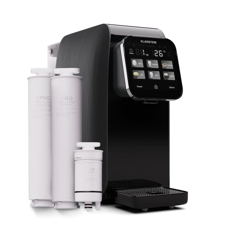 Klarstein AquaLine 3L, čistička vody, 5-stupňová filtrácia, objem 3 l, 6 teplôt vody, čierna 1