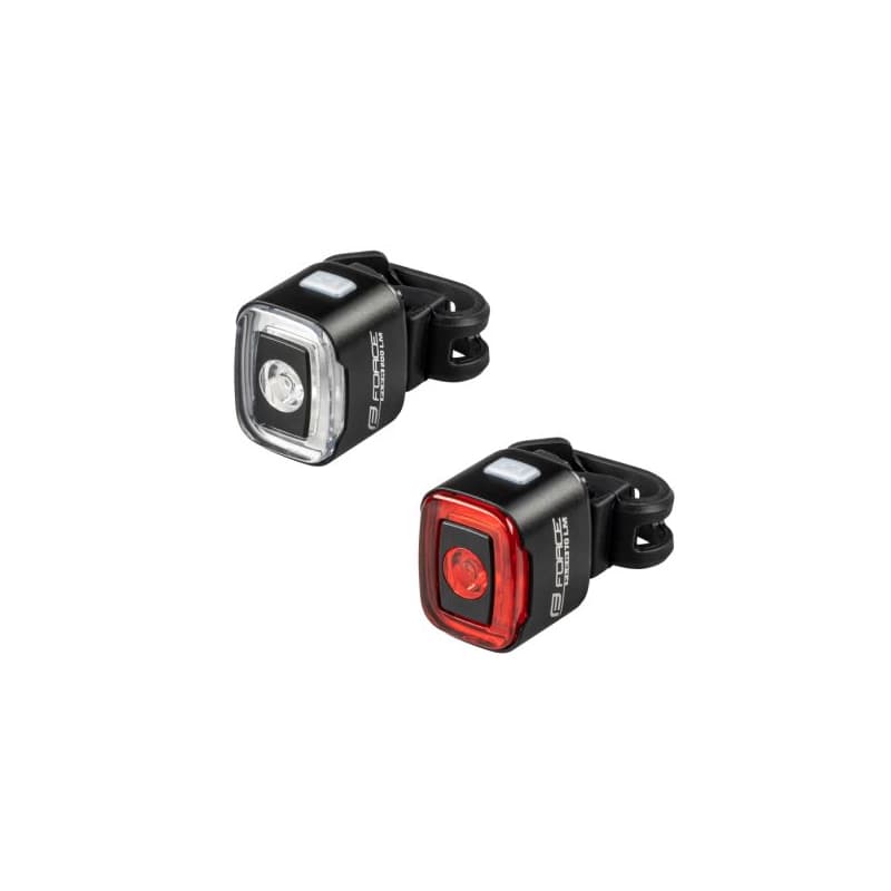 Svetlo na bicykel FORCE FLEA 200 LM, USB front - rear