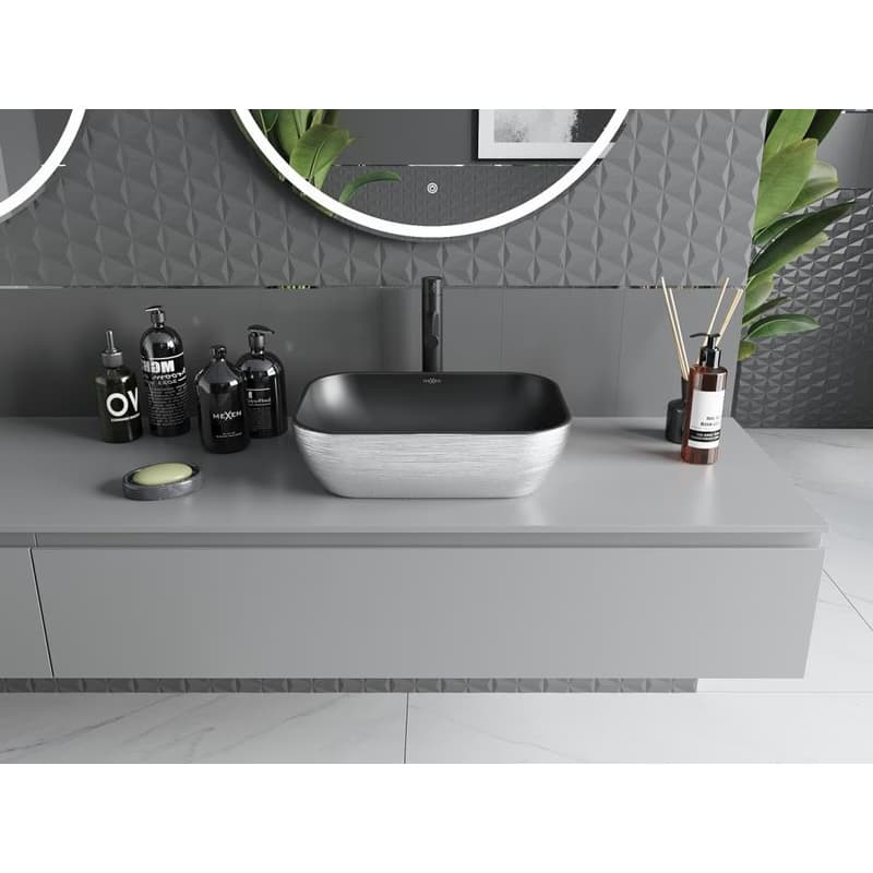 MEXEN - Rita umývadlo na dosku 45 x 32, čierna mat/strieborná vzor 21084573 3