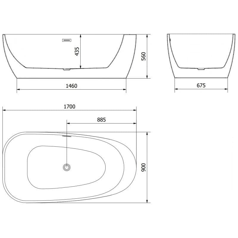 Mexen Giada 170 x 90 cm 52741709000-95 3
