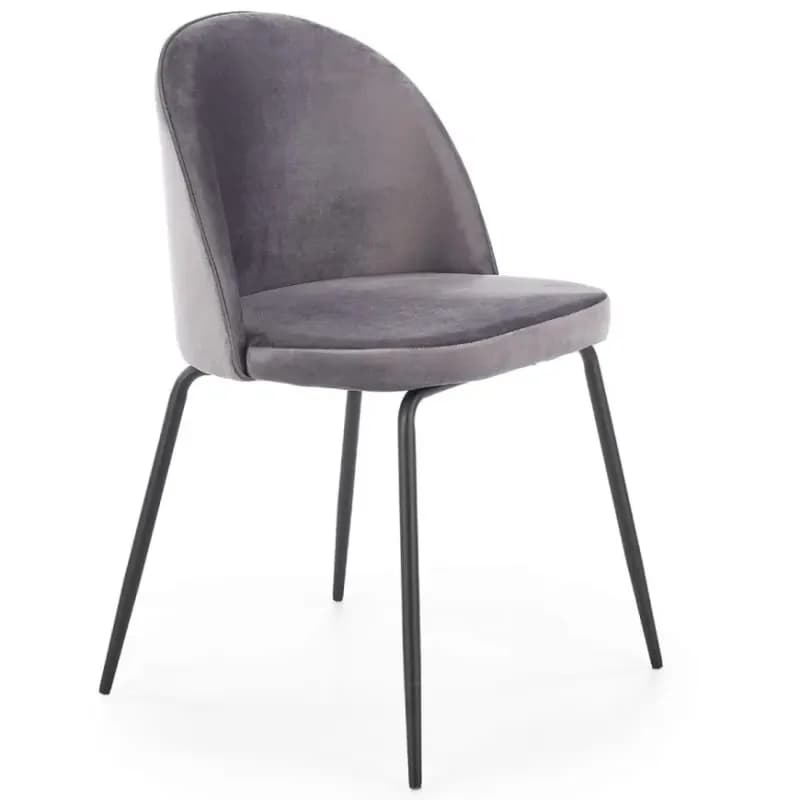 Stolička K314 Velvet/Kov Šedá 1