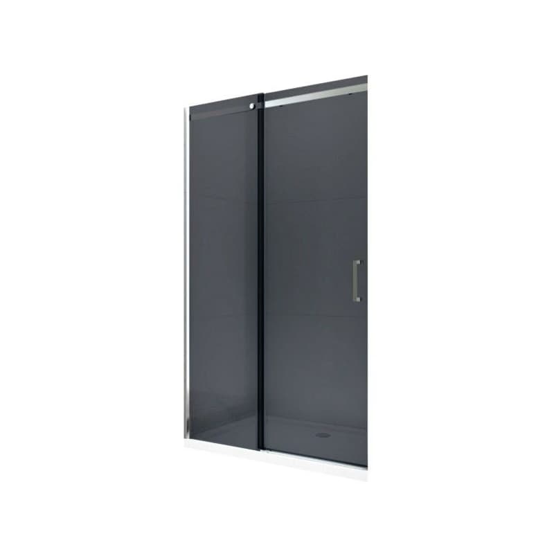 MEXEN - OMEGA posuvné dvere 110x190 cm 8 mm chróm, grey so sadou pre niku 825-110-000-01-40