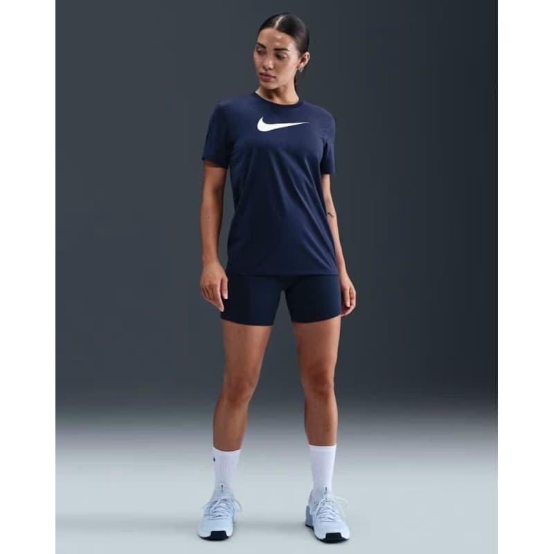 Dámske tréningové tričko s krátkym rukávom NIKE W NK DF TEE RLGND HBR MIDNIGHT NAVY WHITE 5