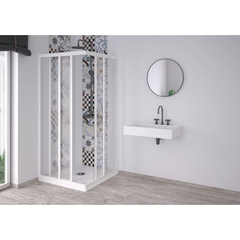 FORTE - Štvorcový sprchovací kút ACRIL - ANGOLO NEW - FARBA rámu - Biela, Rozmer A - 100, Rozmer B - 100 OLNAC2FS200031 2