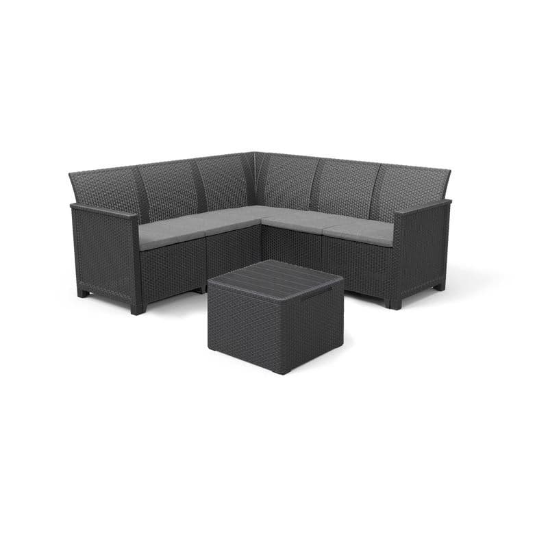 KETER Záhradný set ALODIA CORNER BOX 5 | grafit 1