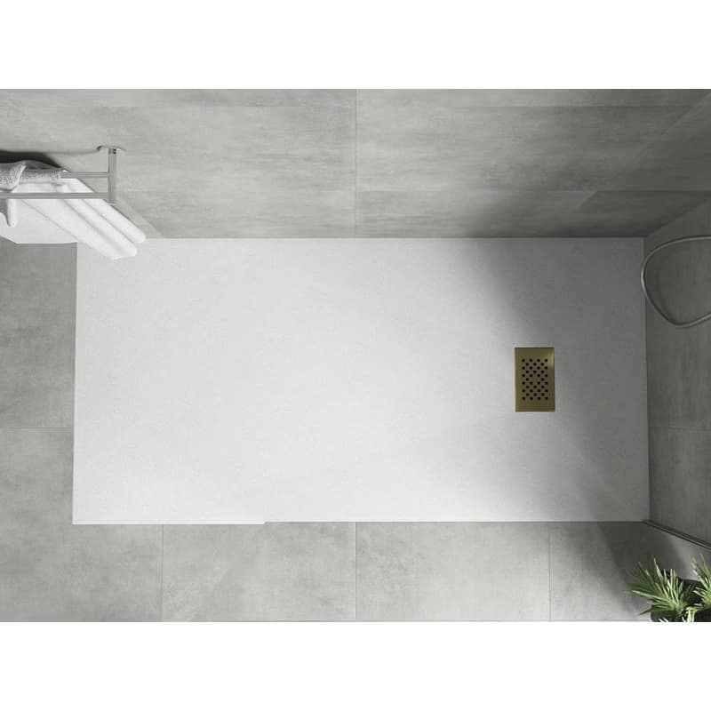MEXEN/S - Hugo sprchová vanička SMC 180x90, biela, krytka zlatá 42109018-G 4