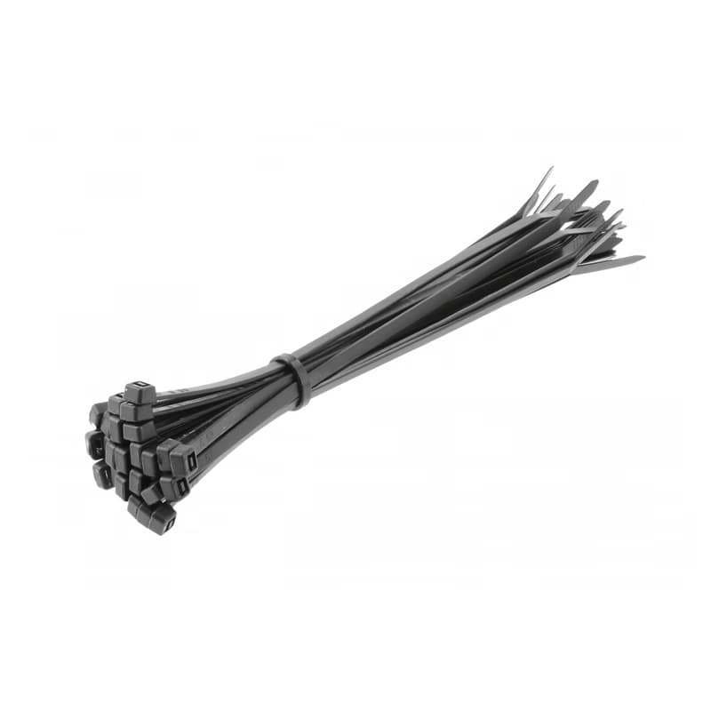 Nylonové sťahovacie pásky 4,8 x 200 mm, 25 ks, čierna (GTV) 1