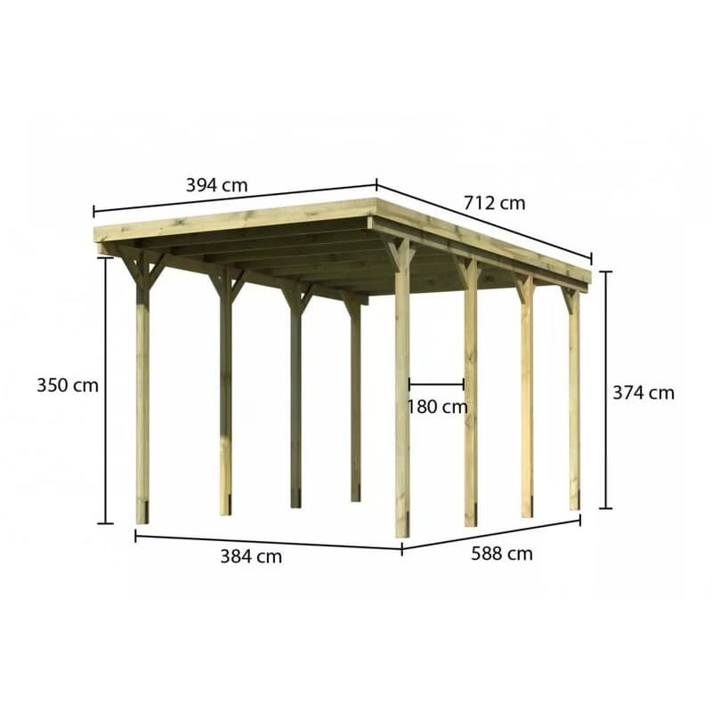Drevený prístrešok / carport CARAVAN Lanitplast 5