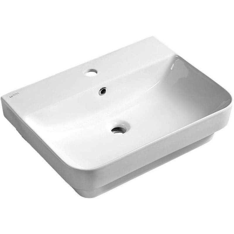ISVEA - SOTT AQUA keramické umývadlo zápustné, 57x44cm, biela 10SQ50057 1