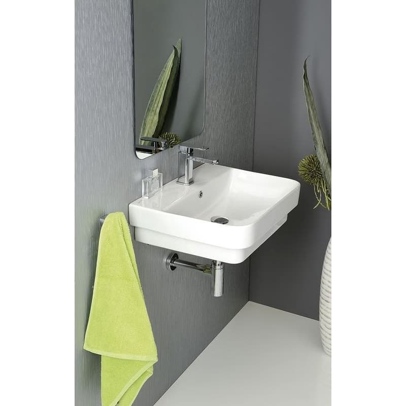 ISVEA - SOTT AQUA keramické umývadlo zápustné, 57x44cm, biela 10SQ50057 2