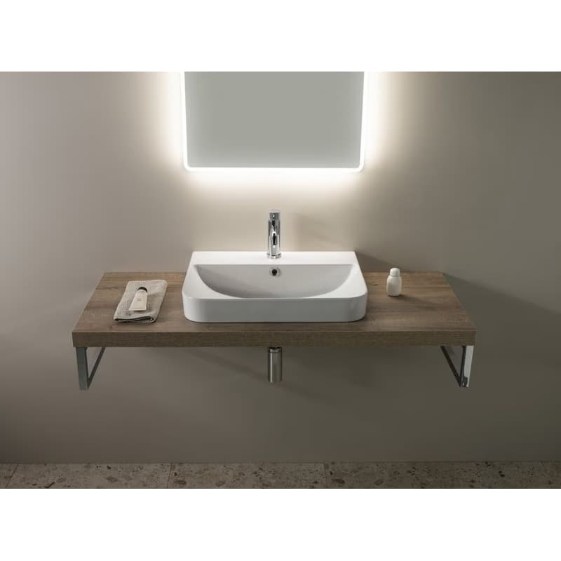 ISVEA - SOTT AQUA keramické umývadlo zápustné, 57x44cm, biela 10SQ50057 6