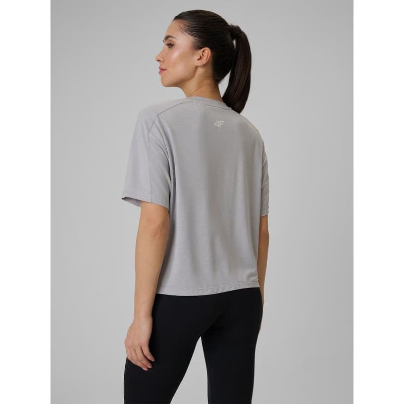 Dámske tréningové tričko s krátkym rukávom 4F TSHIRT FNK F1811-27S-COLD LIGHT GREY 4