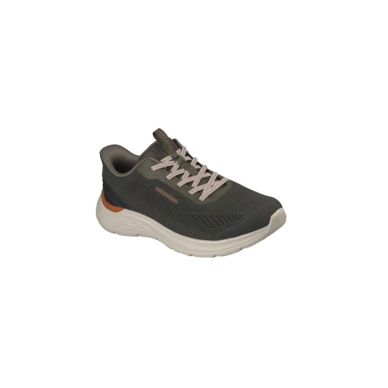Pánska rekreačná obuv SKECHERS Garner Bungee Lace Slip-Ins M olive