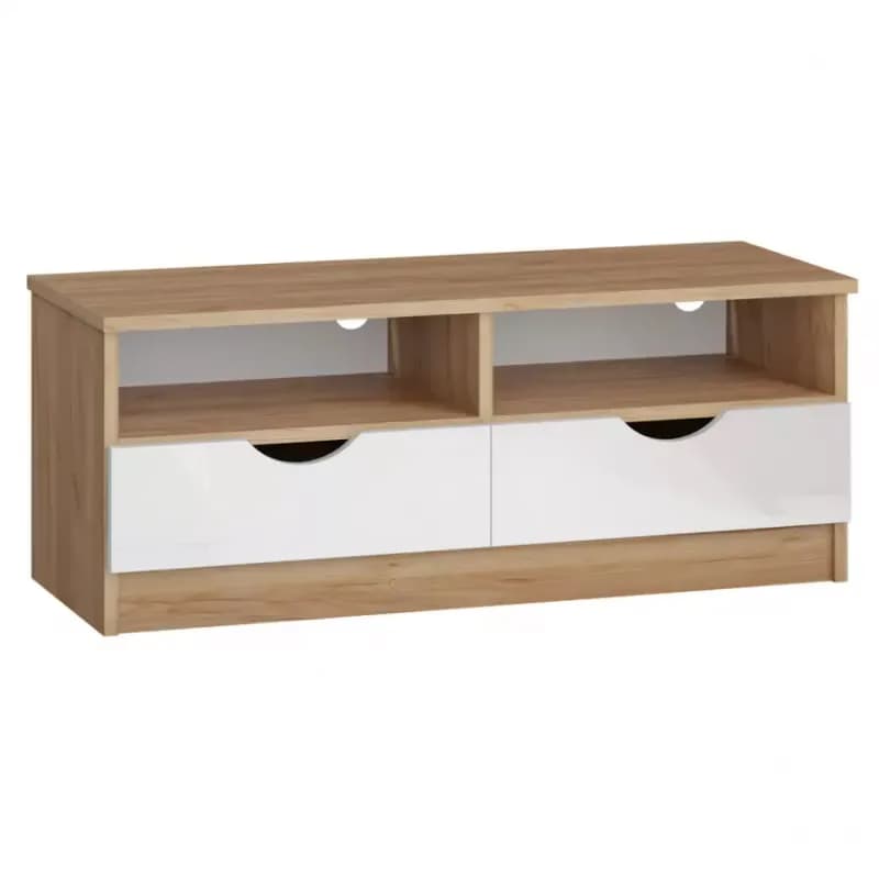 TV stolík Tymeo 2s D.Craft Zlatý+Biely Lesk 1