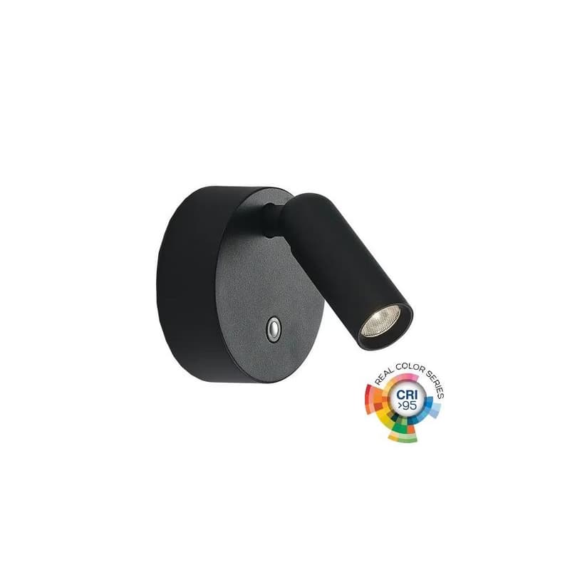Ideal Lux - LED stmievateľné nabíjacie nástenné bodové svietidlo BEAN LED/3W/5V CRI 95 čierna 350240