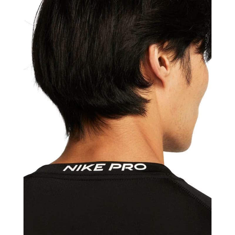 Pánske tréningové tričko s dlhým rukávom NIKE PRO DF TIGHT TOP LS-010 BLACK WHITE 4