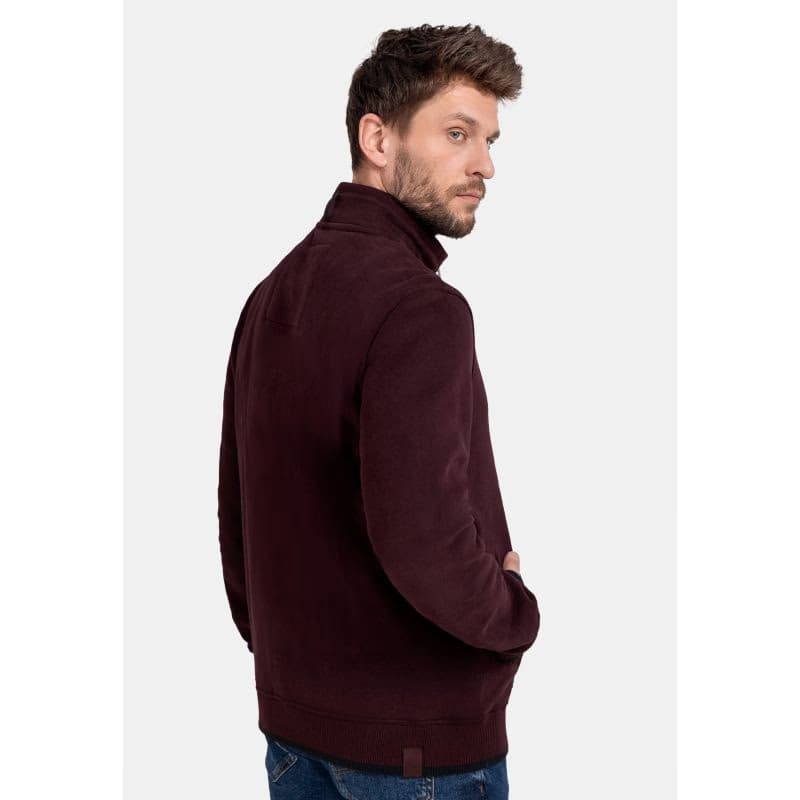 Pánska mikina so zipsom VOLCANO B-LED-403-BURGUNDY 3