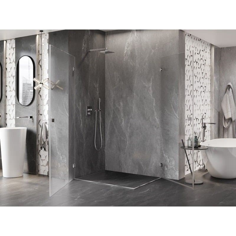 MEXEN/S - Lunar-B Duo sprchovací kút dvere krídlové 85 x 80, transparent, chróm 832-085L-080P-01-00 5