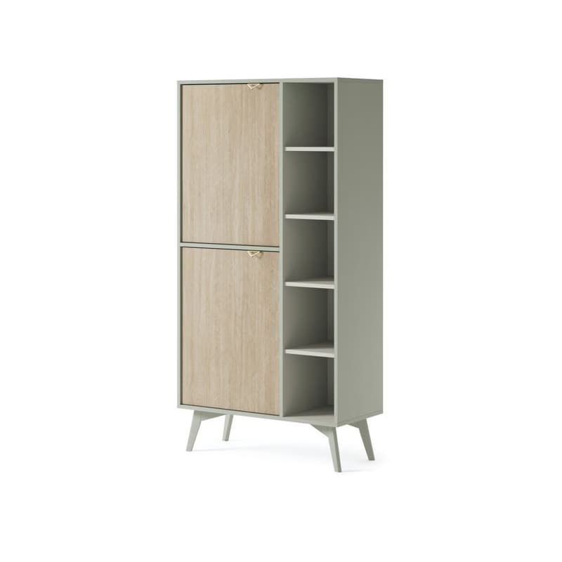 ArtPS Regál TIMBER RG80 | béžová/zelená 4