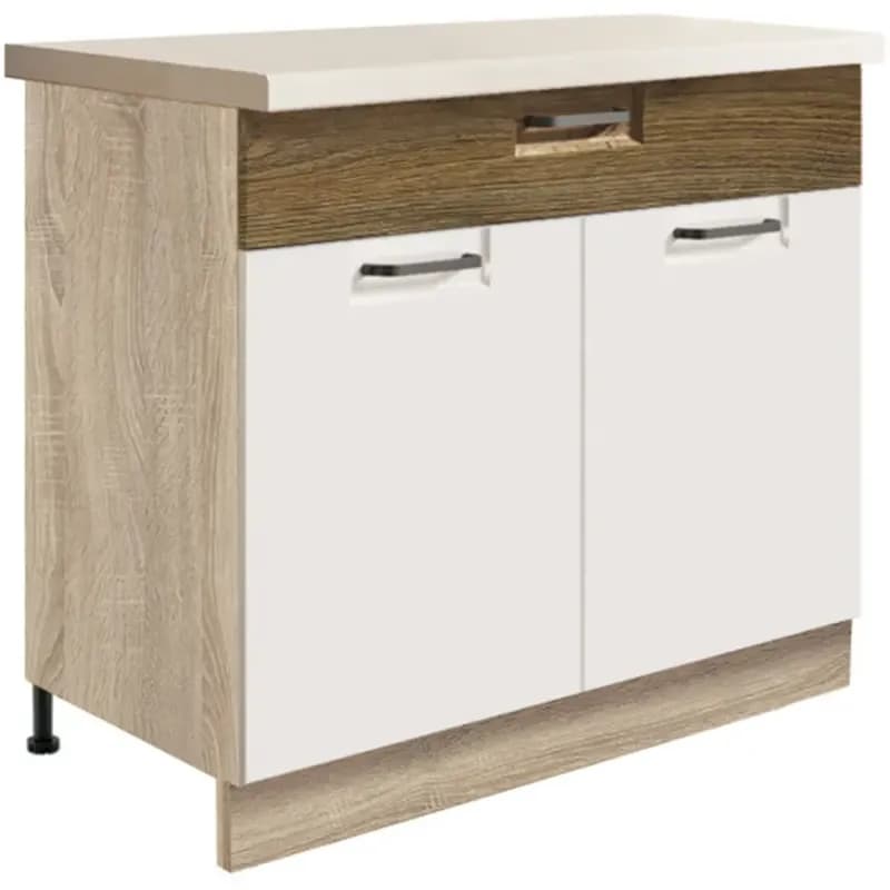 Skrinka do kuchyne Favorit 7d Sonoma/White+Ribbeck 1