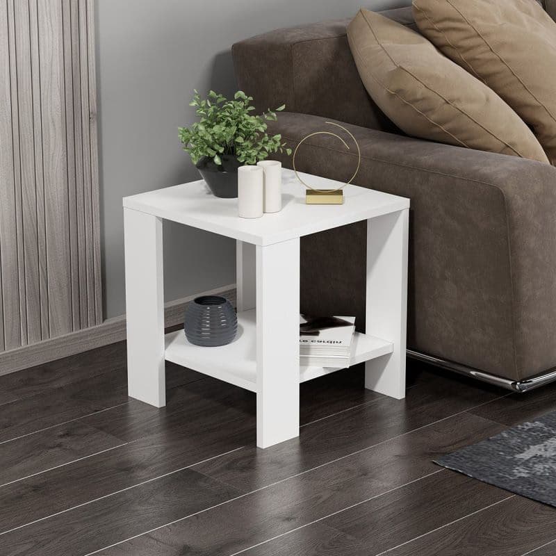 Príručný stolík / Odkladací stolík Midi Yan - White